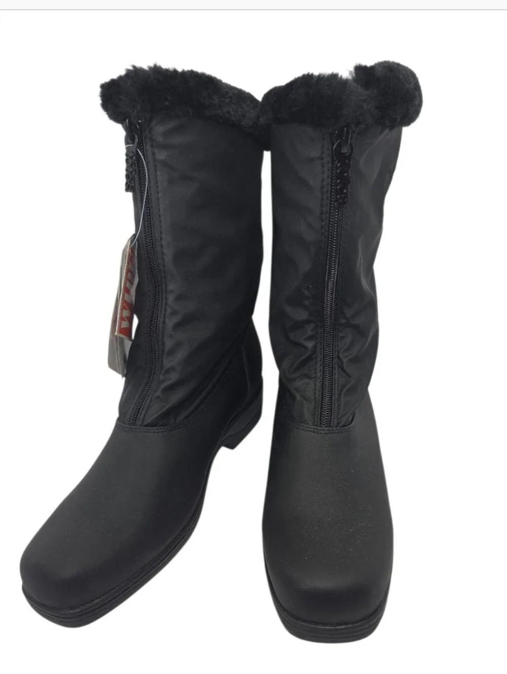 Totes Woman's Black Thermolite Insulated Waterproof Mid Calf Winter Boot 7 WIDE